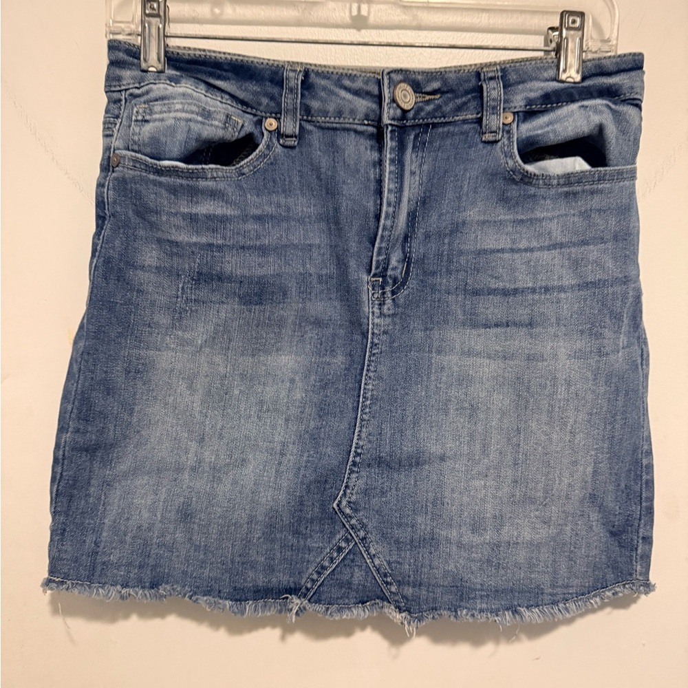 Indigo Rein Denim Mini Skirt in Light Blue